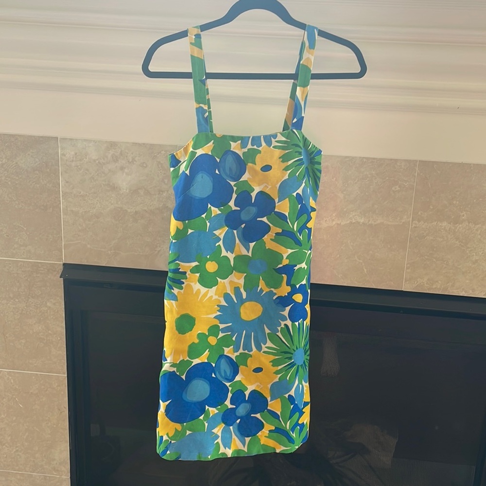 Floral linen dress